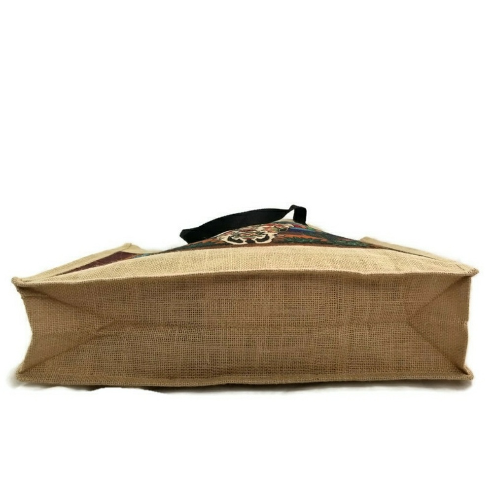 El Paso Saddleblanket Jute Southwest Tote Bag - Picture 7 of 7